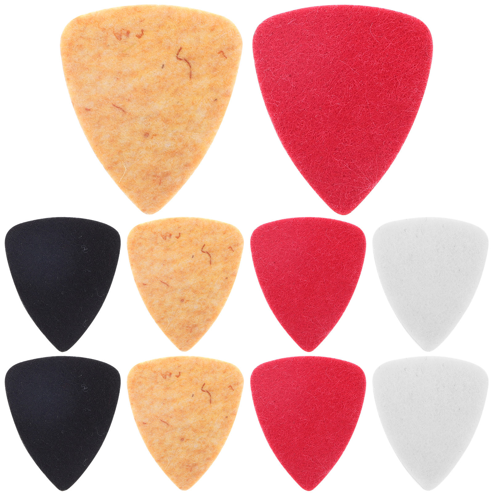 Raindrops 10 Pcs Assorted Color Felt Picks Guitar Picks Plectrums for Ukulele